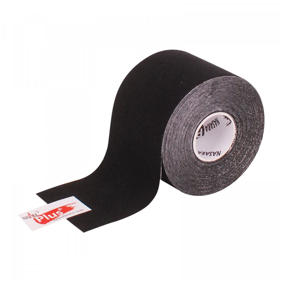 Nasara Plus - Kinesiologie Tape - Zwart - 5cm x 5m - Intertaping.nl